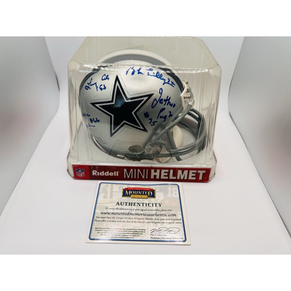 Riddell Dallas Cowboys Doomsday Defense Autographed Throwback Mini Helmet